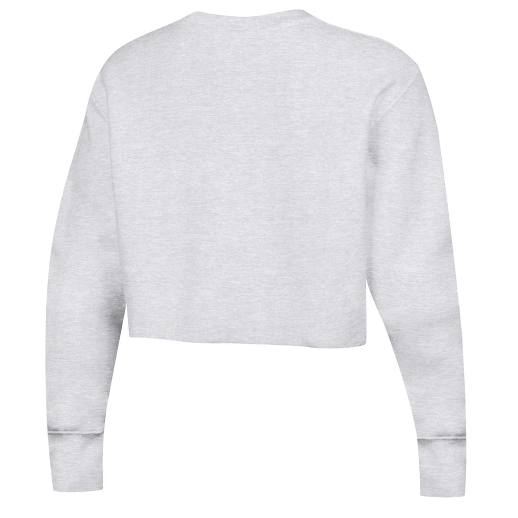 Oklahoma Sooners Champion Women's Reverse Weave Cropped Pullover Sweatshirt - Heather Gray